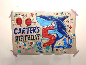 Hand Painted Birthday Banner