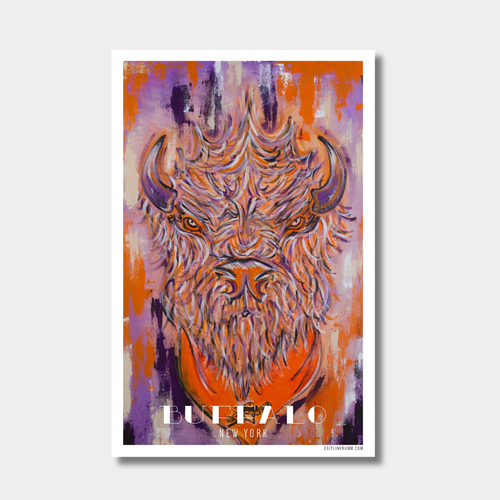 Buffalo Print Lacrosse Bandits Fan Art | 11x17 Buffalo Sports Print