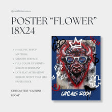 Custom Buffalo Street Art Poster – 18x24 Graffiti-Style Buffalo Head with Text Personalization