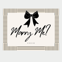 Marry Me Banner 36x48 | Wedding Proposal Sign | Elegant Bow Decor