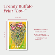 Buffalo Print Bow Art | 11x17 Buffalo Theme Print