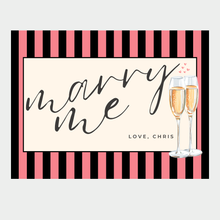 Marry Me Banner 36x48 | Champagne Proposal Sign | Custom Name