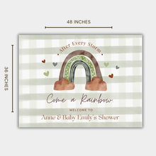 Rainbow Baby Shower Banner | After Every Storm Comes a Rainbow Sign