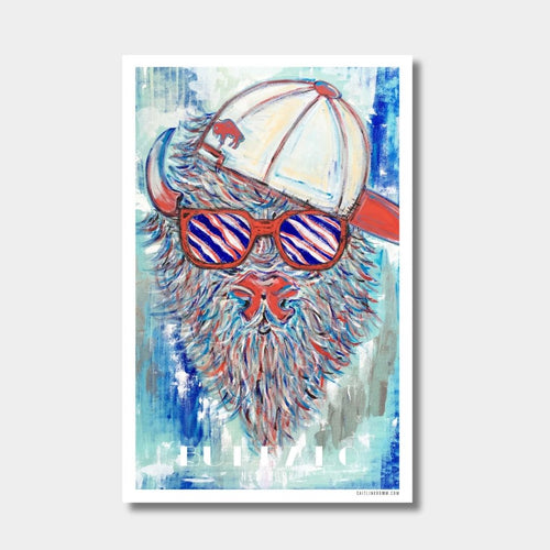 Buffalo Print Zubas Bills Fan Art | 11x17 Buffalo Sports Print