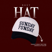 SUNDAY FUNDAY Two Tone Canvas Cotton Baseball Cap