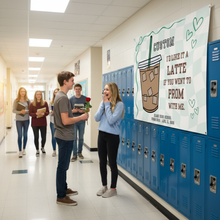 Custom Promposal Banner 36x48 | I'd Like It A Latte Prom Sign