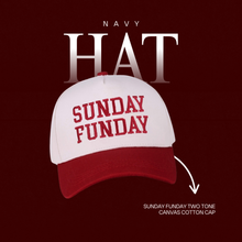SUNDAY FUNDAY Two Tone Canvas Cotton Baseball Cap
