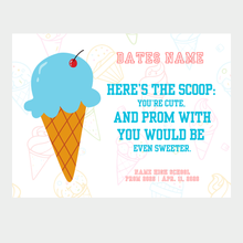 Custom Promposal Banner 36x48 | Here's The Scoop Ice Cream Prom Sign