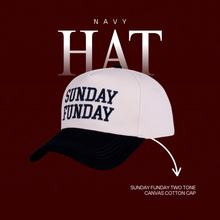 SUNDAY FUNDAY Two Tone Canvas Cotton Baseball Cap