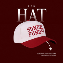 SUNDAY FUNDAY Two Tone Canvas Cotton Baseball Cap