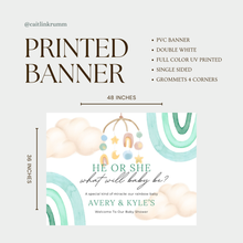 Rainbow Baby Gender Reveal He or She Miracle Banner