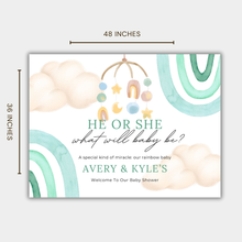 Rainbow Baby Gender Reveal He or She Miracle Banner
