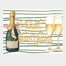 Toast to a New Year Banner 36x48 | NYE Champagne Party Decoration
