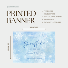 Winter Baby Shower Banner | A Little Snowflake is On The Way Sign