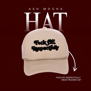 FUCK OFF RESPECTFULLY Embroidered Mesh Trucker Cap Snapback