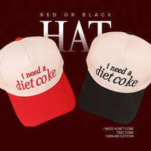I NEED A DIET COKE Two-Tone Canvas Cotton Baseball Cap