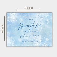 Winter Baby Shower Banner | A Little Snowflake is On The Way Sign