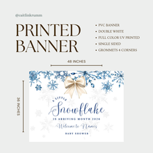 Winter Snowflake Baby Shower Banner | A Little Snowflake Sign