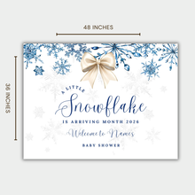 Winter Snowflake Baby Shower Banner | A Little Snowflake Sign