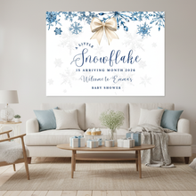 Winter Snowflake Baby Shower Banner | A Little Snowflake Sign