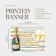 Toast to a New Year Banner 36x48 | NYE Champagne Party Decoration