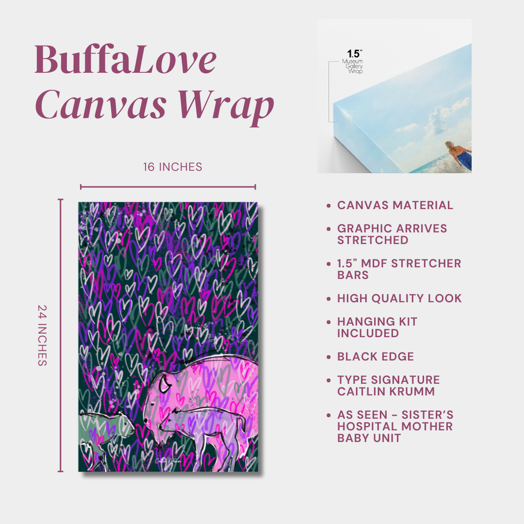 BuffaLove Canvas Wrap Blush Harmony  | As Seen at Sisters Hospital