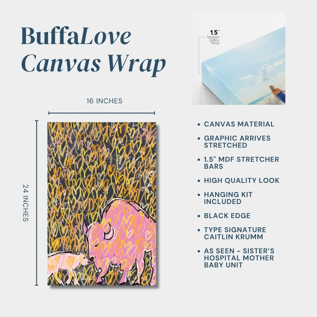 BuffaLove Canvas Wrap Lemonade  | As Seen at Sisters Hospital