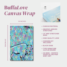 BuffaLove Canvas Wrap Teal Heartbeat | As Seen at Sisters Hospital