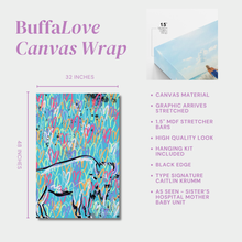 BuffaLove Canvas Wrap Teal Heartbeat | As Seen at Sisters Hospital
