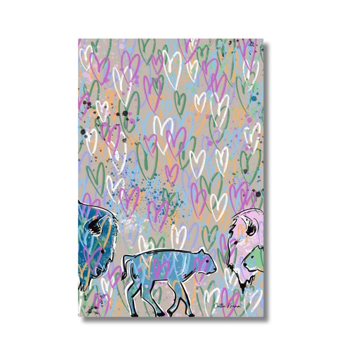BuffaLove Canvas Wrap Pastel Family  | As Seen at Sisters Hospital
