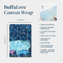 BuffaLove Canvas Wrap Blue Dash  | As Seen at Sisters Hospital