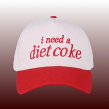 I NEED A DIET COKE Two-Tone Canvas Cotton Baseball Cap