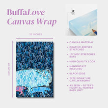 BuffaLove Canvas Wrap Blue Dash  | As Seen at Sisters Hospital