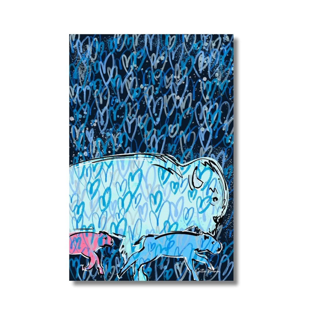 BuffaLove Canvas Wrap Blue Dash  | As Seen at Sisters Hospital