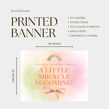 Rainbow Baby Shower Banner | A Little Miracle is Coming Sign