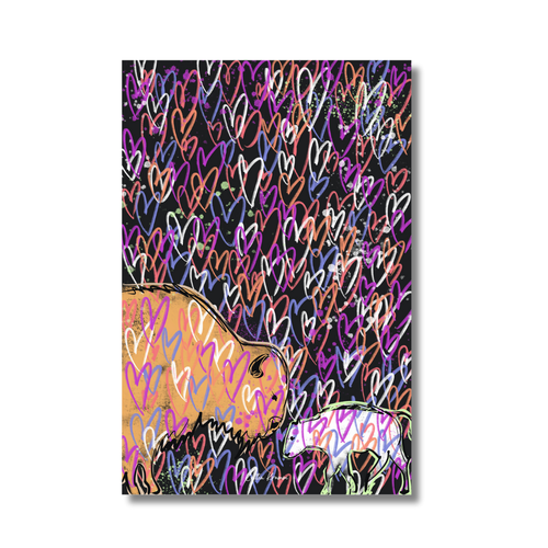 BuffaLove Canvas Wrap Peach and Lime Shine | As Seen at Sisters Hospital