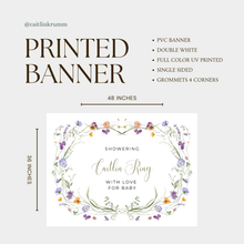 Baby Shower Banner | Showering Mom with Love Welcome Sign 36x48