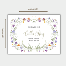 Baby Shower Banner | Showering Mom with Love Welcome Sign 36x48