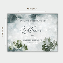 Winter Baby Shower Banner | Baby It's Cold Outside Sign 36x48