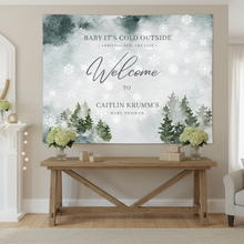 Winter Baby Shower Banner | Baby It's Cold Outside Sign 36x48