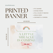 Rainbow Baby Shower Banner | A Little Miracle is Coming Sign