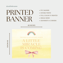 Rainbow Baby Shower Banner | A Little Miracle is Coming Sign