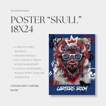 Custom Buffalo Street Art Poster – 18x24 Graffiti-Style Buffalo Head with Text Personalization