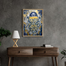 Let's Go Buffalo — Hockey Bison Acrylic Art | 16x20 Rolled Canvas Print | Ready to Frame | Buffalo NY Fan Art
