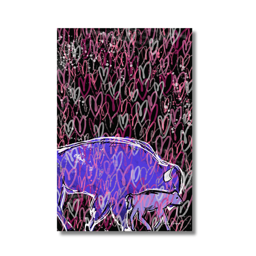 BuffaLove Canvas Wrap Purple Passion | Sisters Hospital Art