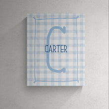 Cool Pastel Custom Name Canvas 8x10 | Personalized Letter Sign in Baby Blue, Mint, Soft Pink & Lilac | Calm Modern Nursery & Kids Room Decor