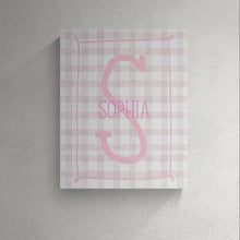 Cool Pastel Custom Name Canvas 8x10 | Personalized Letter Sign in Baby Blue, Mint, Soft Pink & Lilac | Calm Modern Nursery & Kids Room Decor