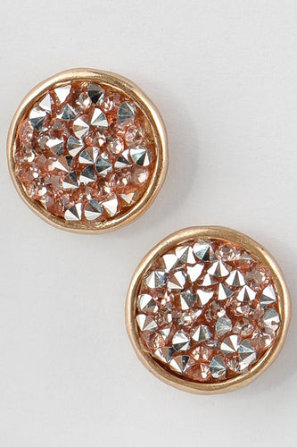 Glitter Post Earrings Rose