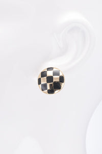 Black and Sliver Checkered Stud