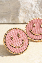 Pink Smiley Face Stud